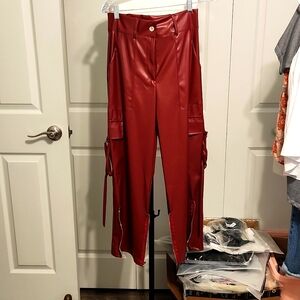 PU leather pants